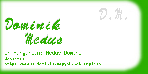 dominik medus business card